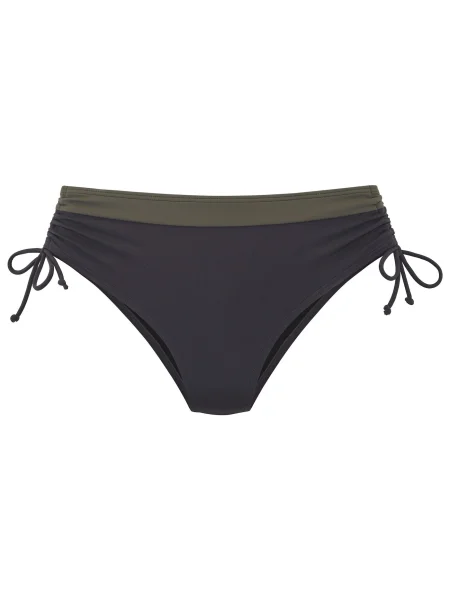 S.Oliver Slip costum de baie metalic / verde închis gri