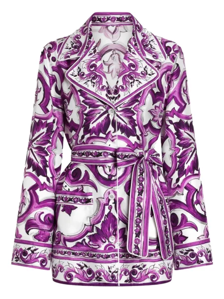 Cămașă Dolce & Gabbana de mătase violet