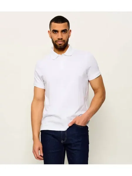 Tricou polo Calvin Klein Jeans clasic alb