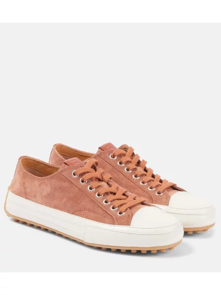 Sneakerși Tod's din piele de căprioară maro