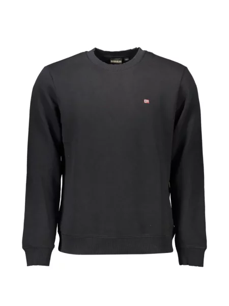 Hanorac crewneck Napapijri cu decolteu rotund cu autograf negru