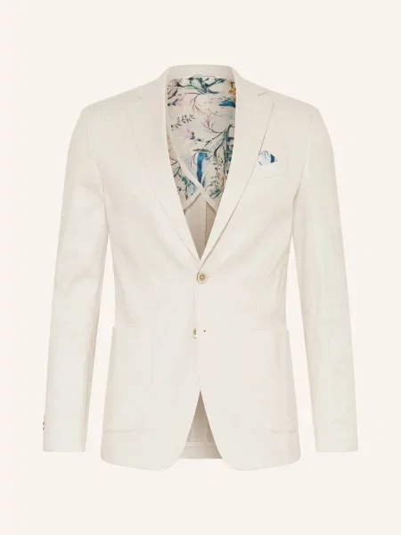 Paul Oblekové Sako Extra Slim Fit Se Lnem light beige béžové