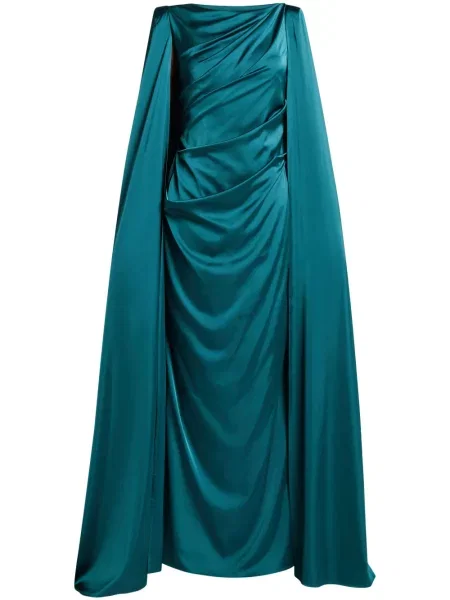 Rochie Talbot Runhof drapată de costum verde