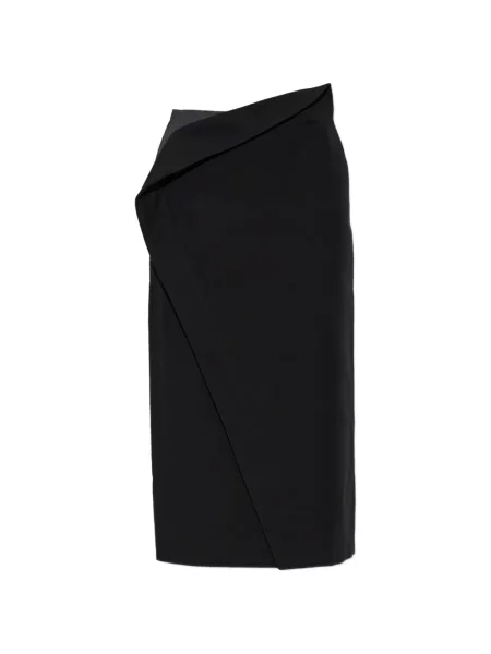 Fustă Jil Sander asimetrică negru