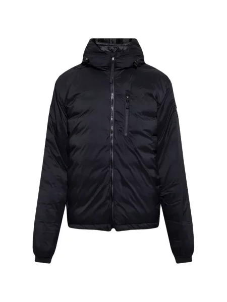 Geacă Canada Goose cu glugă cu autograf negru