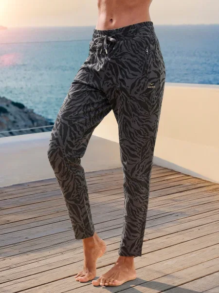 VENICE BEACH Pantaloni galben pastel / metalic / grafit gri