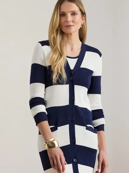 Kardigan Lauren Ralph Lauren dámský tmavomodrá