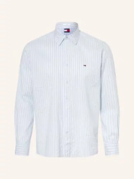 Tommy Jeans Košile Comfort Fit tmavě modrá bílá