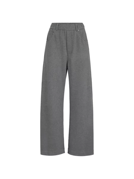 Pantaloni Brunello Cucinelli din material terry gri