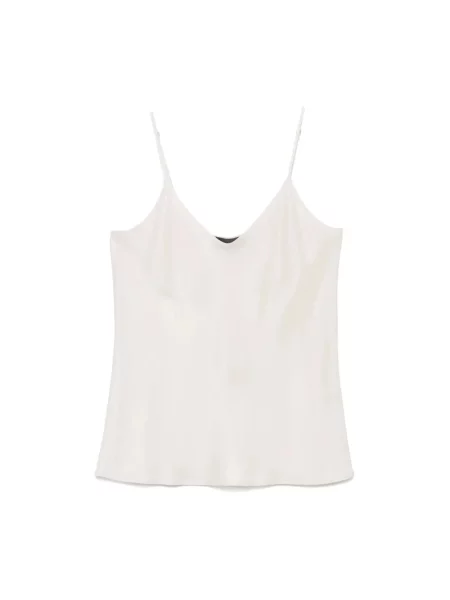 Jedwabny top Lorena Antoniazzi beżowy