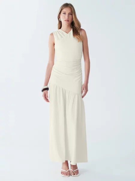 BWLDR Rochie Tia lână alb