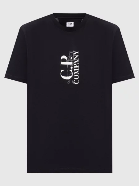Футболка з логотипом C.p. Company синя