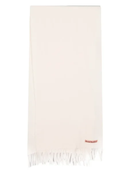 Fular Acne Studios cu franjuri de lână roz