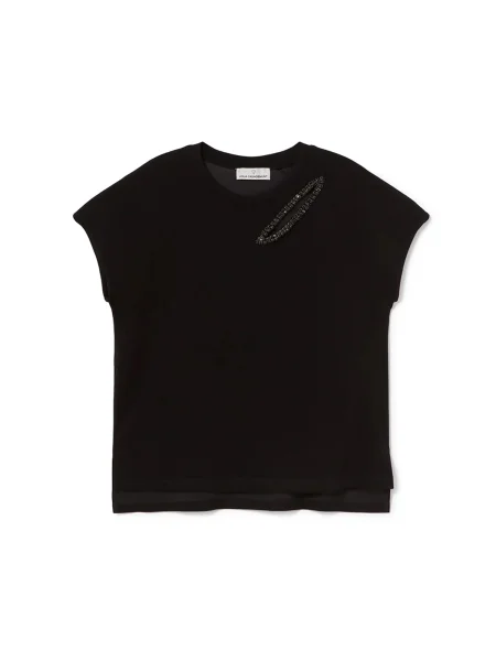 Lola Casademunt Majica / srebro / prozirna crna