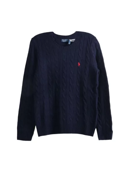 Sweter Polo Ralph Lauren wełniany niebieski