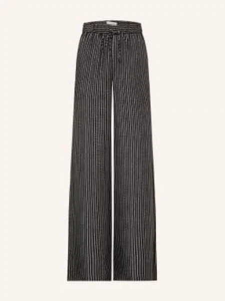 Max Mara Spodnie Z Jedwabiu Clarino schwarz czarne