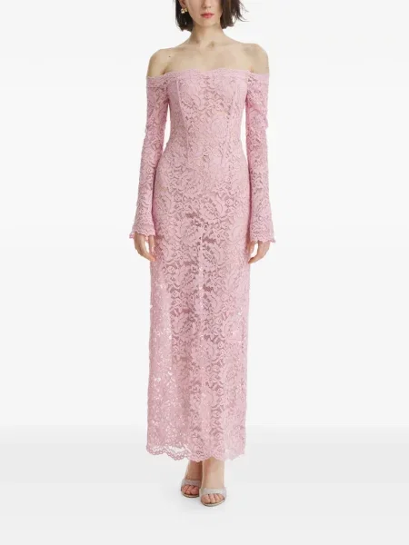 Rochie maxi 2310 Studio din dantelă de costum roz