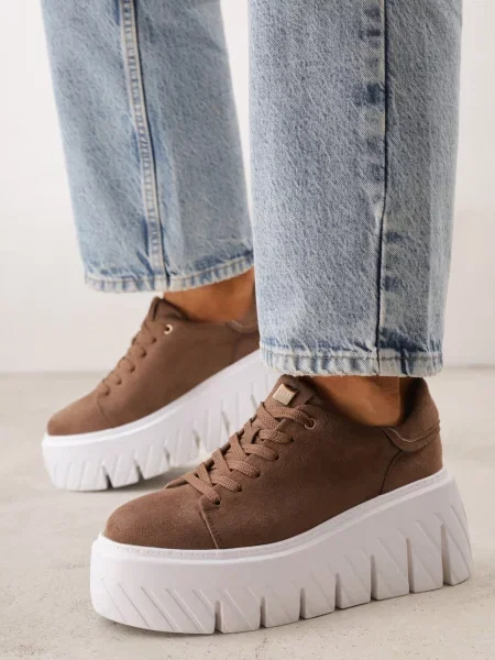 Sneakers VICES pe platformă chunky Tassi închis bej
