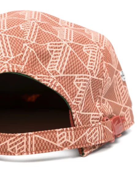 Șapcă Lacoste cu imagine din țesătură twill maro