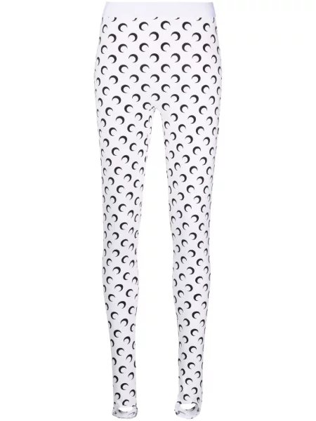 Leggings Marine Serre cu imagine alb