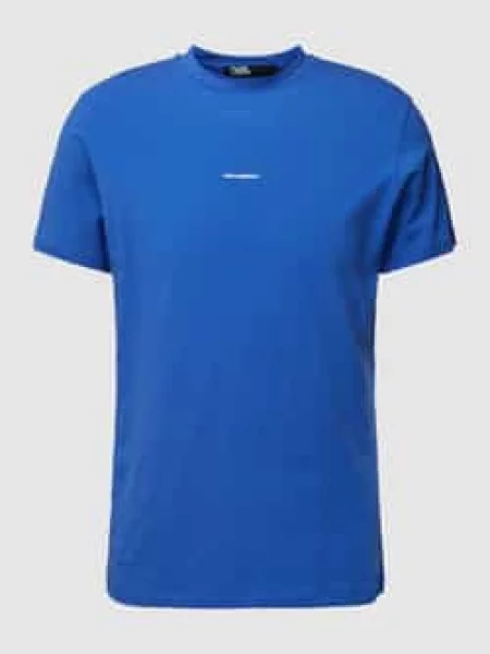 T-shirt z nadrukiem z logo Karl Lagerfeld niebieska