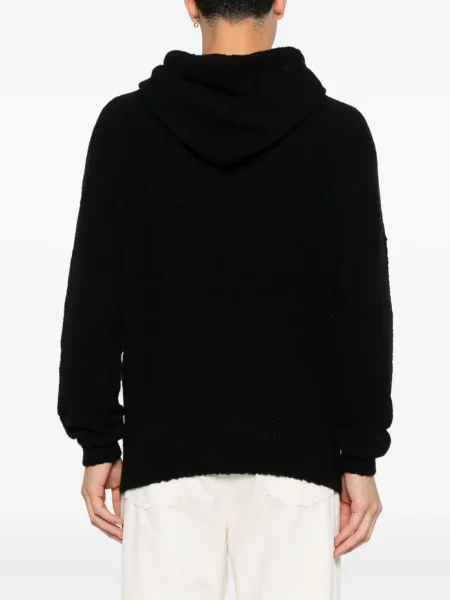 Pulover Scaglione cu glugă negru