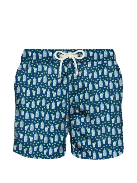 Pantaloni scurți Mc2 Saint Barth cu imagine albastru