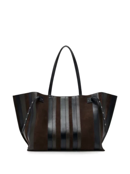 Ριγέ τσάντα shopper Proenza Schouler καφέ