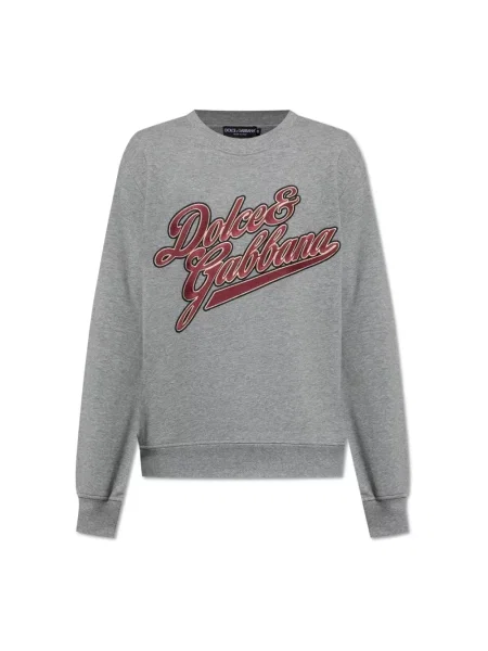 Bluza Dolce And Gabbana z logo szara