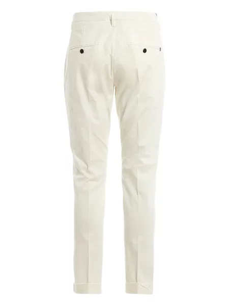 Pantaloni Dondup plisate alb