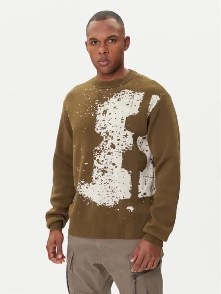 G-Star Raw Πουλόβερ Sprayed 89 πράσινο
