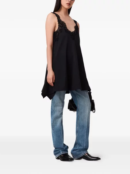 Rochie mini Stella Mccartney din dantelă negru