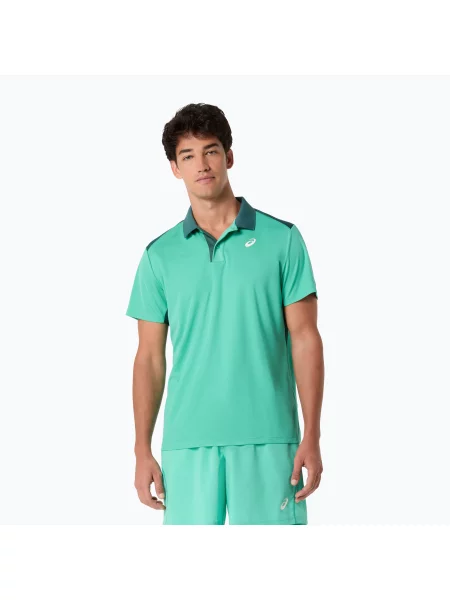 Tricou polo pentru bărbați ASICS Court Polo aurora green verde