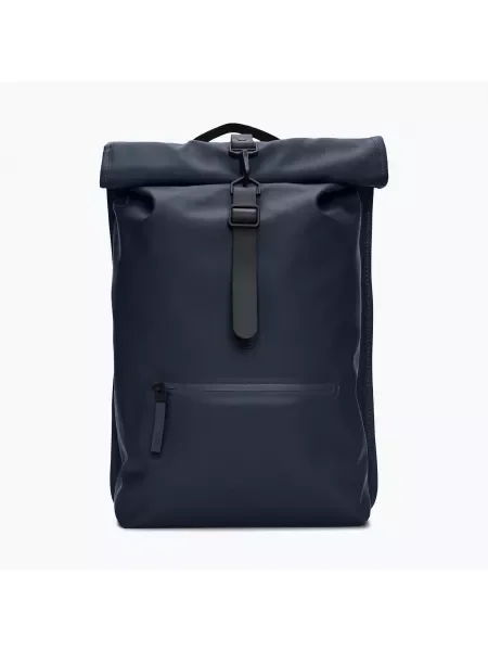Rains Раница Rolltop W3 17 л тъмносиня градска раница синьо