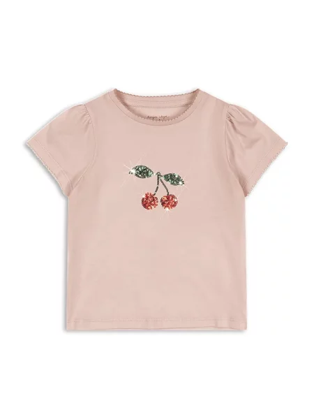 Konges Sløjd Detské tričko FAMO PUFF TEE GOTS ružová