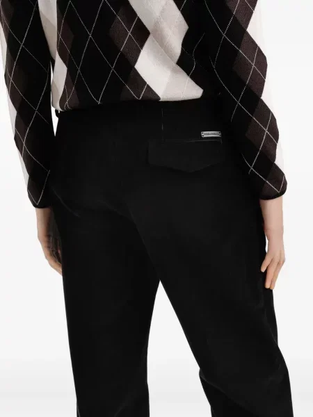 Pantaloni Dolce & Gabbana de catifea cord negru