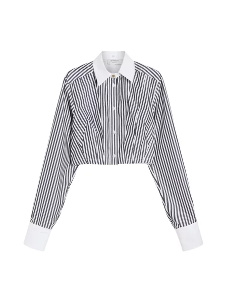 Sportmax koszula Abano slim z kołnierzykiem klasycznym czarny