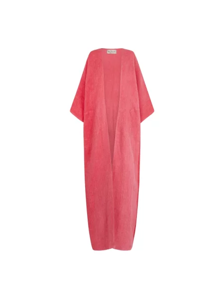 Lniana bluzka Cortana w paski różowa