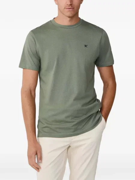 Tricou Hackett London cu broderie verde