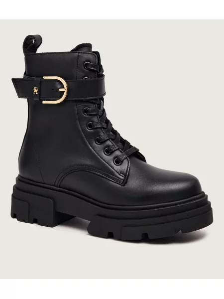 Tommy Hilfiger De piele botine negru