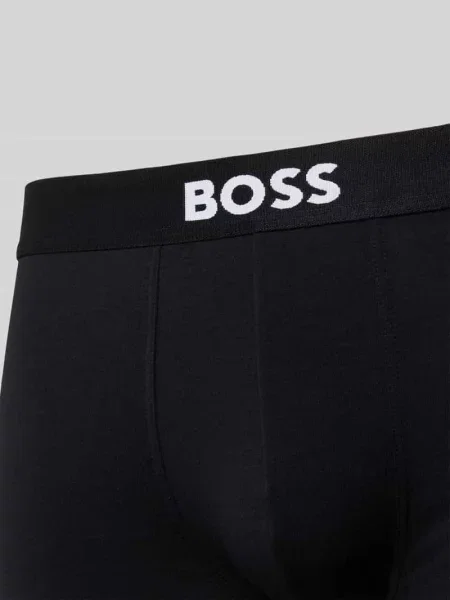 Obcisłe bokserki z elastycznym paskiem z logo w zestawie 3 szt. Boss czarne