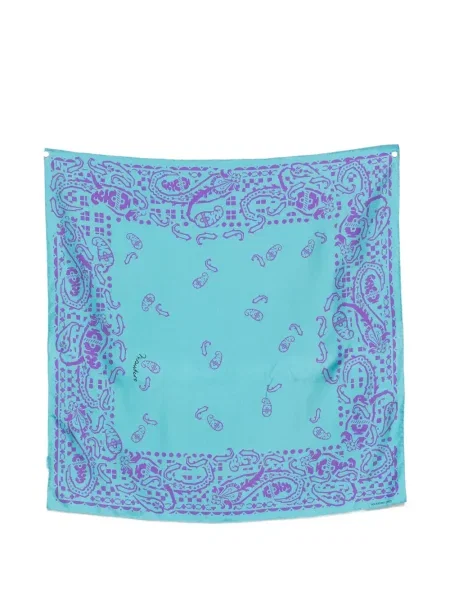 Fular Mantero 1902 cu imagine cu model paisley albastru
