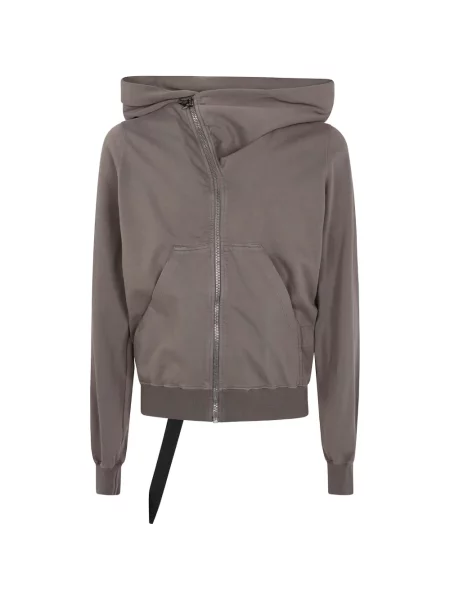 Hanorac cu glugă Rick Owens Drkshdw asimetric gri