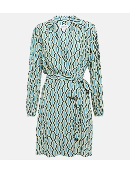 Zamatové šaty Velvet s potlačou modrá