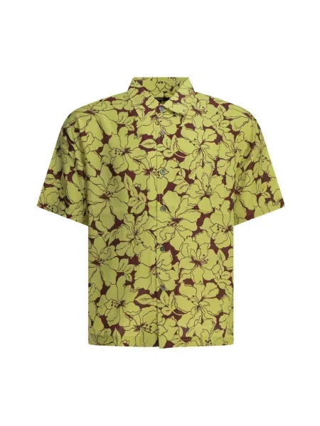 Koszula Stussy w kwiatki zielona