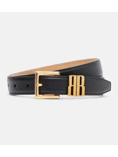 Curea Balenciaga din piele negru