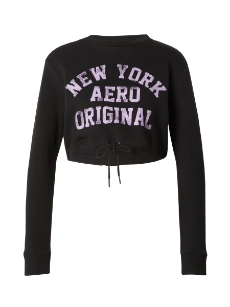 AÉROPOSTALE Tréning póló NEW YORK ORIGINAL lila fekete