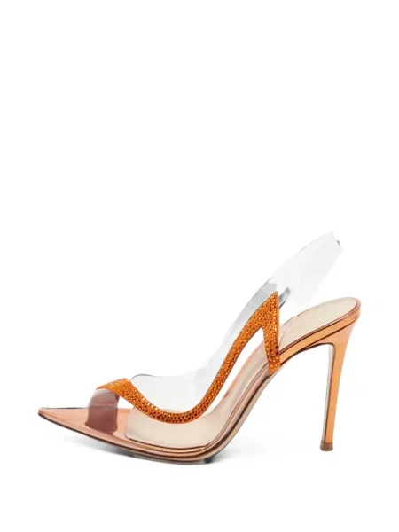 Pantofi cu toc Gianvito Rossi slingback alb