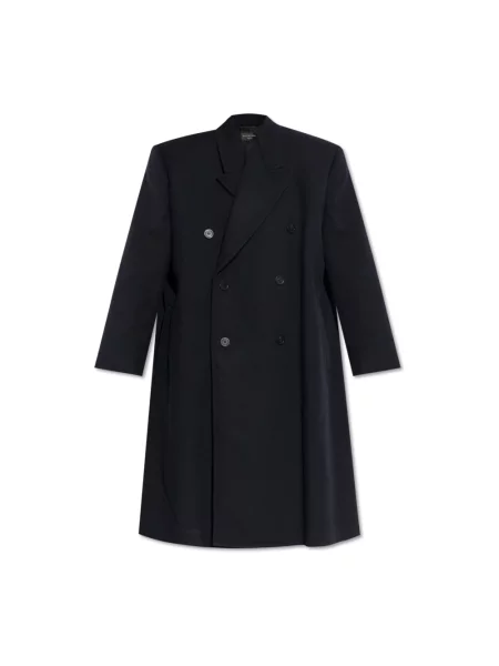 Płaszcz Balenciaga wełniany niebieski