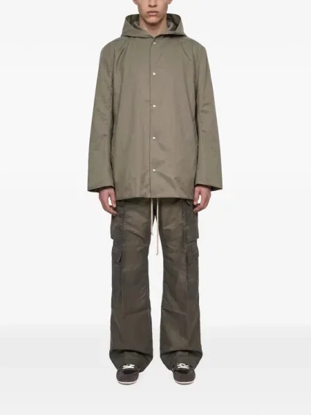 Palton Rick Owens cu glugă gri